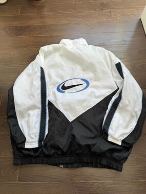 Nike White, Black & Blue Retro Windbreaker Jacket